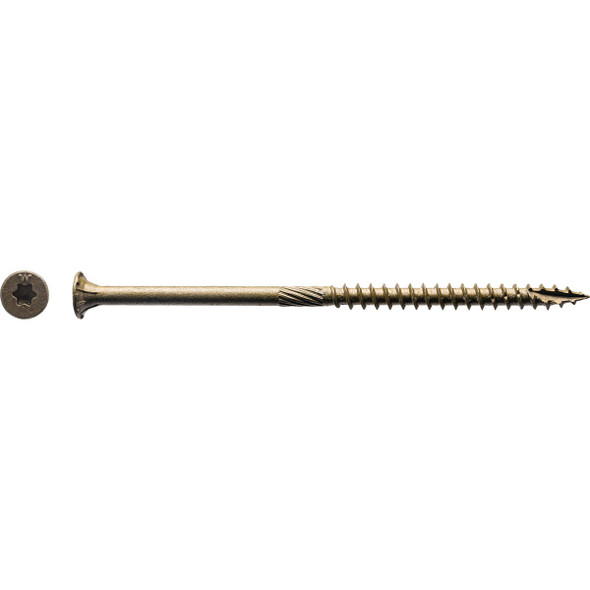 Big Timber #10 x 4 In. Bronze Flat Head Wood Screw (48 Ct., 1 Lb.) 1BTX104