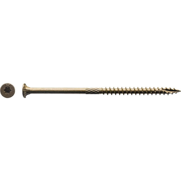 Big Timber #10 x 4 In. Bronze Flat Head Wood Screw (240-Count, 5 Lb.) 5BTX104