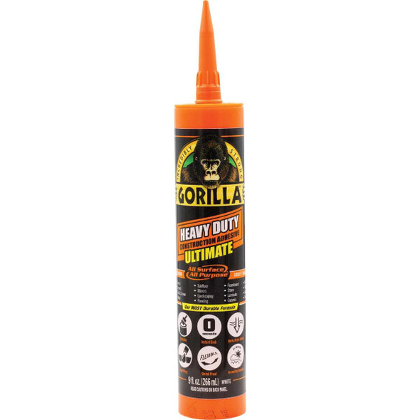 Gorilla 9 Oz. Heavy Duty Ultimate Construction Adhesive 8008002