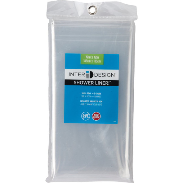 iDesign 72 In. x 72 In. Clear PEVA Shower Curtain Liner 12052 601587
