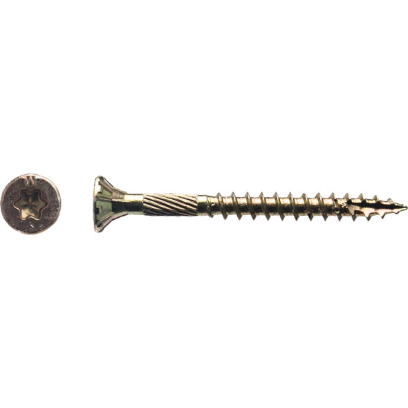 Big Timber #8 x 1-3/4 In. Yellow Zinc Flat Head Wood Screw (172-Count, 1 Lb.)