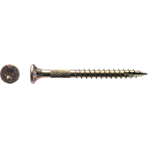 Big Timber #9 x 2 In. Yellow Zinc Flat Head Wood Screw (117-Count, 1 Lb.) 1YTX92