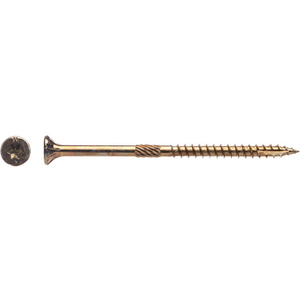 Big Timber #9 x 3 In. Yellow Zinc Flat Head Wood Screw (78-Count, 1 Lb.) 1YTX93