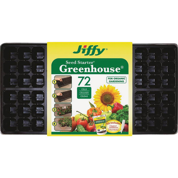 Jiffy 72-Cell Seed Starter Kit with Superthrive T72HST-14