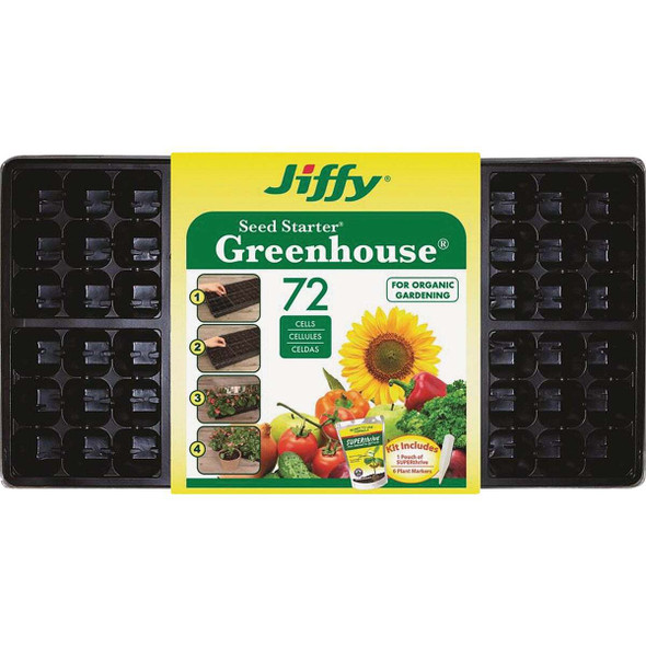 Jiffy 72-Cell Seed Starter Kit with Superthrive T72HST-14