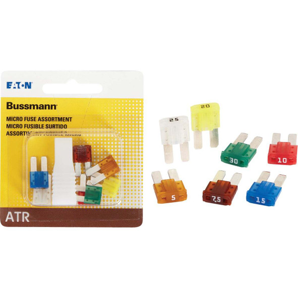 Bussmann ATR (Micro II) Fuse Assortment with Fuse Puller (7-Piece) BP/ATR-A7-RPP