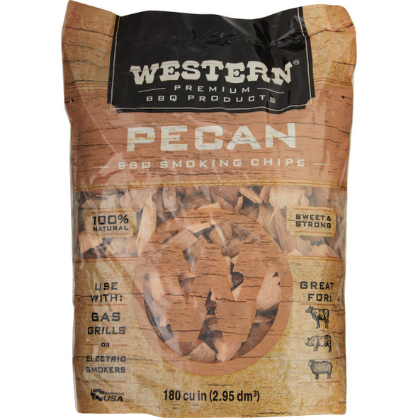 Western 180 Cu. In. Pecan Wood Smoking Chips Western 180 Cu. In. Pecan Wood Smoking Chips