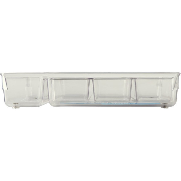 iDesign Linus 10.75 In. W. x 13.75 In. L. x 2 In. D. Clear Cutlery Tray 53930 624740