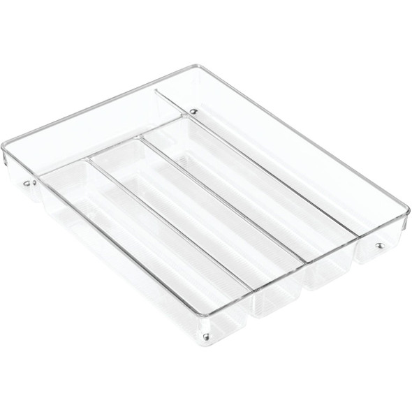 iDesign Linus 10.75 In. W. x 13.75 In. L. x 2 In. D. Clear Cutlery Tray 53930