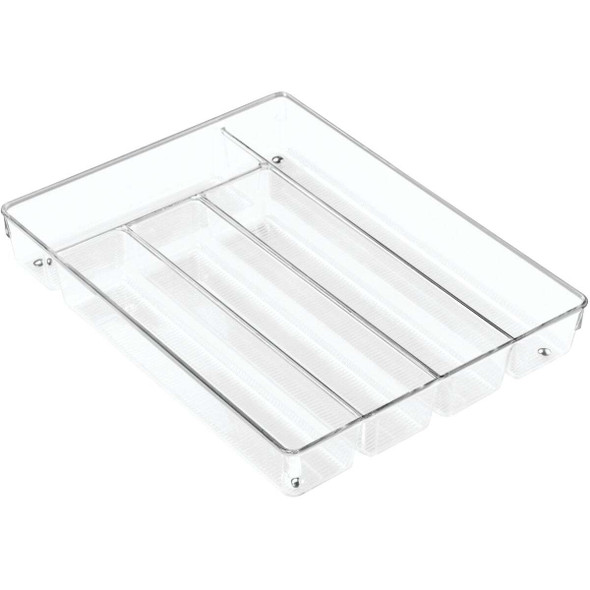 iDesign Linus 10.75 In. W. x 13.75 In. L. x 2 In. D. Clear Cutlery Tray 53930