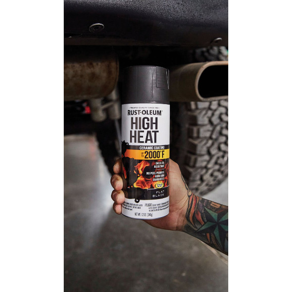 Rust-Oleum Stops Rust Flat Black 12 Oz. High Heat Spray Paint
