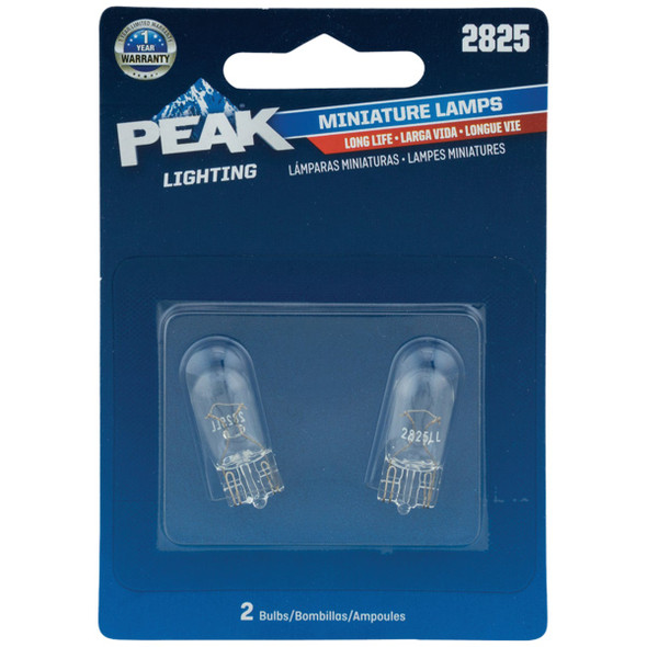 PEAK 2825 12V Mini Incandescent Automotive Bulb (2-Pack) 2825LL-BPP