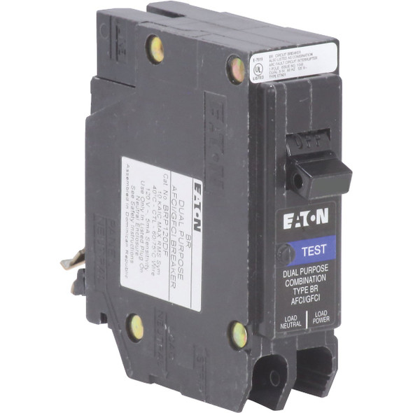 Eaton BR 20A Single-Pole AFCI/GFCI Circuit Breaker BRP120DF
