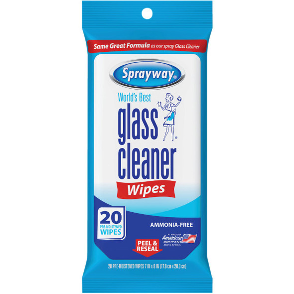 Sprayway Glass & Surface Cleaner Wipe (20-Count) SW199R