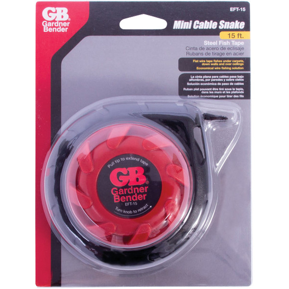 Gardner Bender 1-4 In. W. x 15 Ft. L. Steel Mini Cable Snake EFT-15 515003