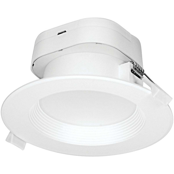 Satco 4 In. Direct Wired IC Rated White 3000K LED Recessed Light Kit S39012