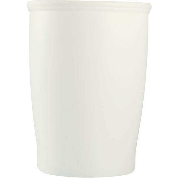 iDesign Kent 2 Gal. White Oval Wastebasket 93441 616580