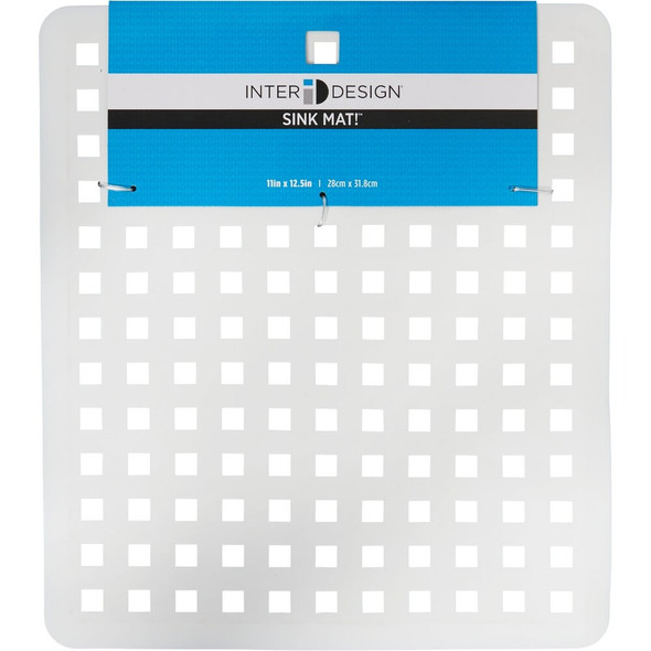 iDesign Euro 11 In. x 12.5 In. White Plastic Sink Mat 36601 619521
