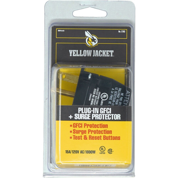 Yellow Jacket 15A 120V GFCI Portable Plug-In Adapter 2762 512731
