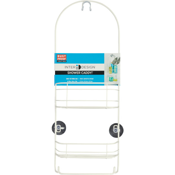 iDesign Rondo 2-Basket White Shower Caddy 58652 604040