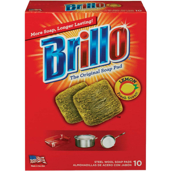 Brillo Lemon Steel Wool Scouring Pad (10 Count) 23320
