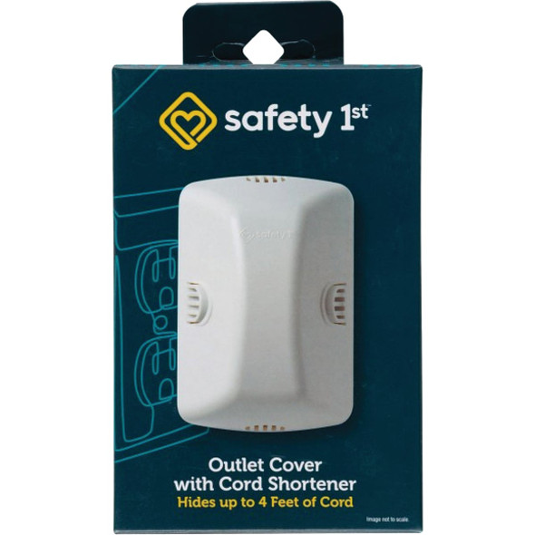 Safety 1st White Plastic Outlet Cover w/Cord Shortener 48308