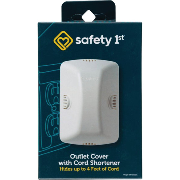 Safety 1st White Plastic Outlet Cover with Cord Shortener 48308