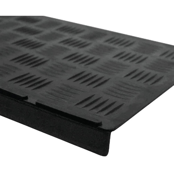 Multy Home Black 9 In. x 24 In. Rubber Stair Tread MT1003863 297179