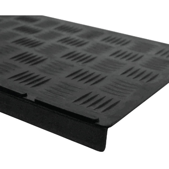 Multy Home Black 9 In. x 24 In. Rubber Stair Tread