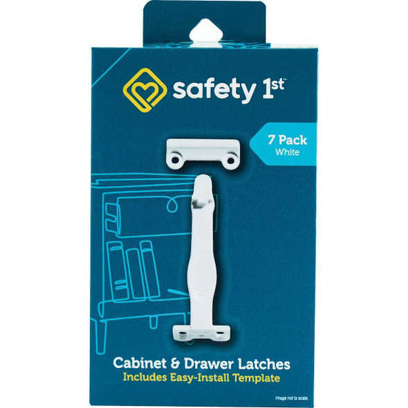 Safety 1st White Plastic Cabinet & Drawer Latches (7-Count) 48444