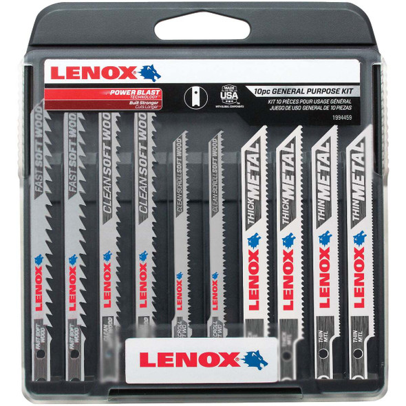 Lenox 10-Piece U-Shank General Purpose Jig Saw Blade Assortment 1994459