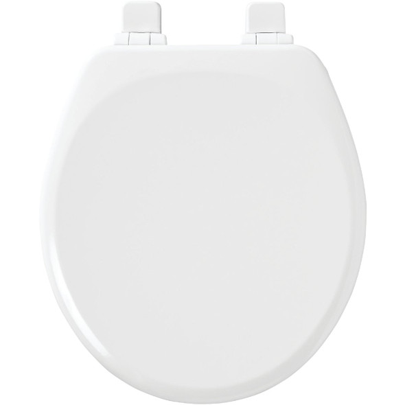 Bemis Mayfair Round Closed Front Slow Close White Wood Toilet Seat