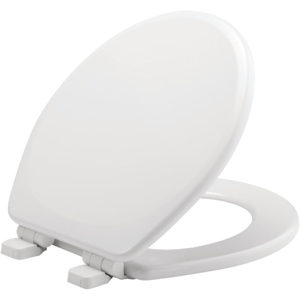 Bemis Mayfair Round Closed Front Slow Close White Wood Toilet Seat 43SLOW 000