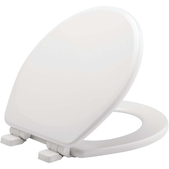 Bemis Mayfair Round Closed Front Slow Close White Wood Toilet Seat 43SLOW 000