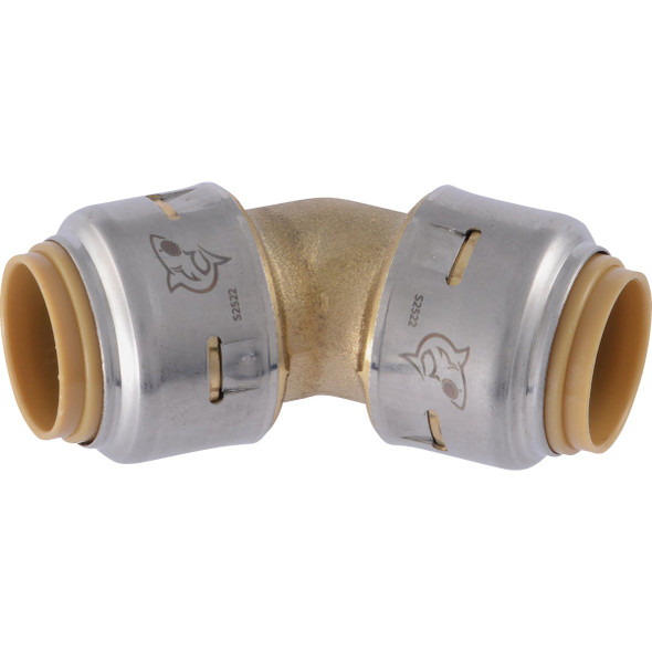 SharkBite 1/2 In. x 1/2 In. 45 Deg. Push-to-Connect Brass Elbow (1/8 Bend)