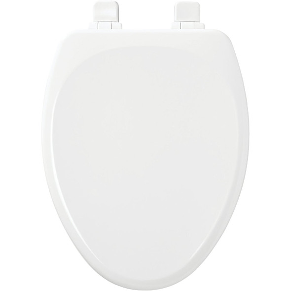 Bemis Mayfair Elongated Closed Front Slow Close White Wood Toilet Seat
