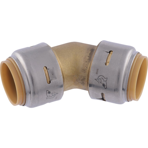 SharkBite 3/4 In. x 3/4 In. 45 Deg. Push-to-Connect Brass Elbow (1/8 Bend)