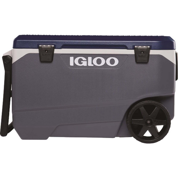 Igloo MaxCold Latitude 90 Qt. 2-Wheeled Cooler, Ash Gray & Aegean Sea 35175