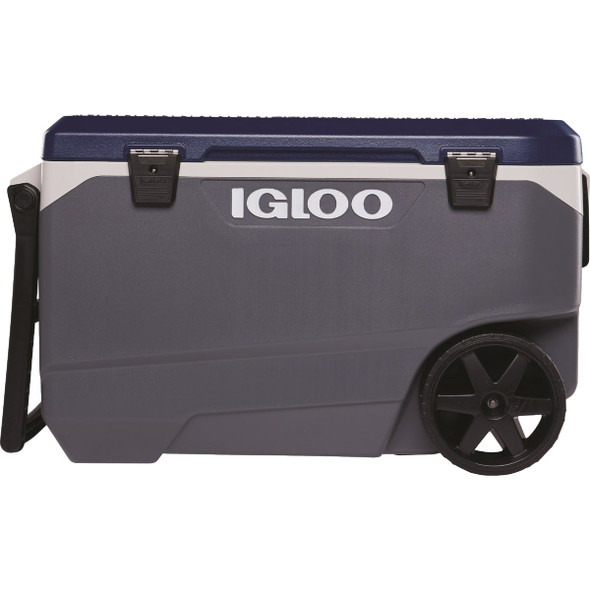 Igloo MaxCold Latitude 90 Qt. 2-Wheeled Cooler, Ash Gray & Aegean Sea 35175