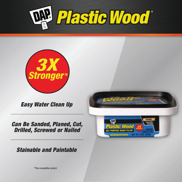 Dap Plastic Wood 8 Oz. Natural All Purpose Wood Filler