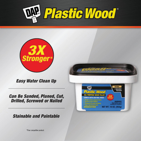 Dap Plastic Wood 16 Oz. Natural All Purpose Wood Filler