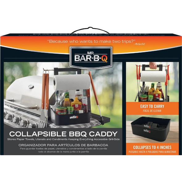 Mr. Bar-B-Q 12.13 In. W. x 7.17 In. H. x 7.87 In. D. Collapsible BBQ Caddy 40410Y 877087