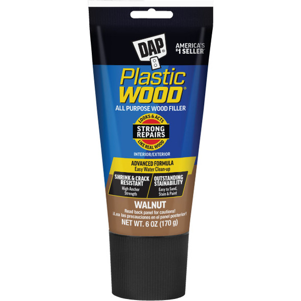 Dap Plastic Wood 6 Oz. Walnut All Purpose Wood Filler 7079800584