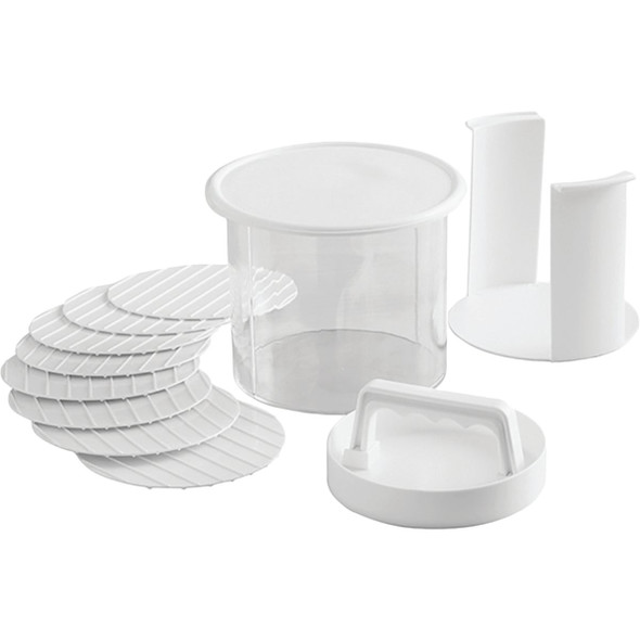 Mr. Bar-B-Q 6 In. Hamburger Press & Storage Container 40231Y