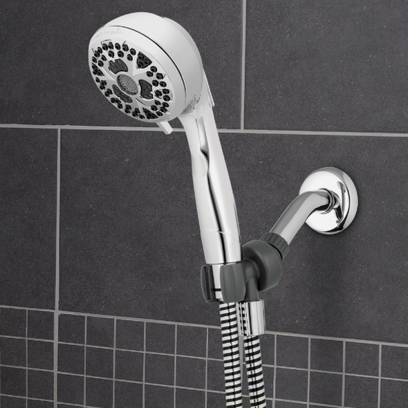 Waterpik HeightSelect Adjustable Height 7-Spray 1.8 GPM Handheld Shower, Chrome