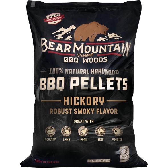 Bear Mountain BBQ Premium Woods 20 Lb. Hickory Wood Pellet FK14