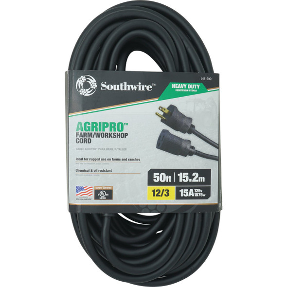 Southwire AgriPro 50 Ft. 12/3 Heavy-Duty Farm Extension Cord 64816901