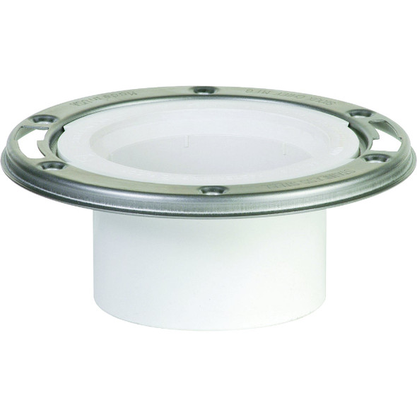 Sioux Chief 4 In.x 3 In. Schedule 40 DWV Open PVC Closet Flange Sioux Chief 4 In.x 3 In. Schedule 40 DWV Open PVC Closet Flange