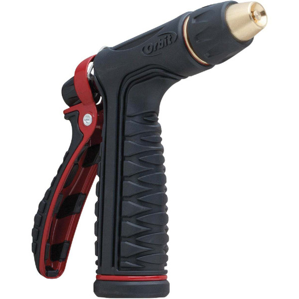 Orbit Pro Flo Metal Adjustable Rear Trigger Pistol Nozzle, Red & Black 56925