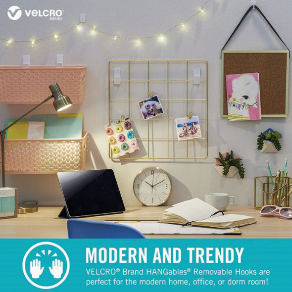 Velcro Brand Hangables 1/2 Lb. Capacity White Removable Micro Hook (4 Count)